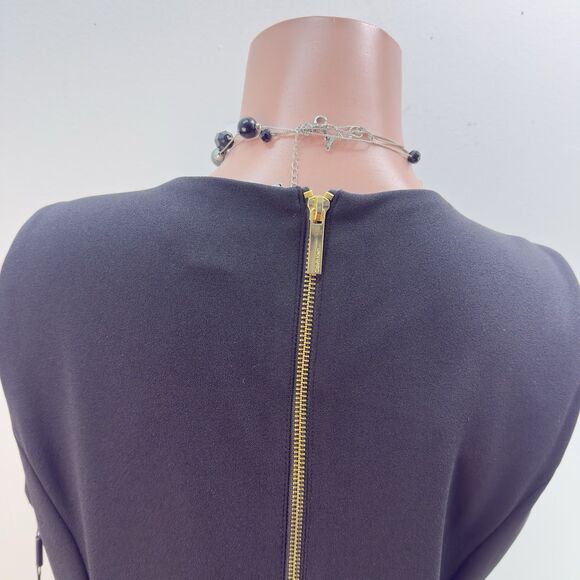 NEW Calvin Klein Dress Sheath Smooth Scuba Classic Black Women’s Sz 12 - Picture 6 of 15